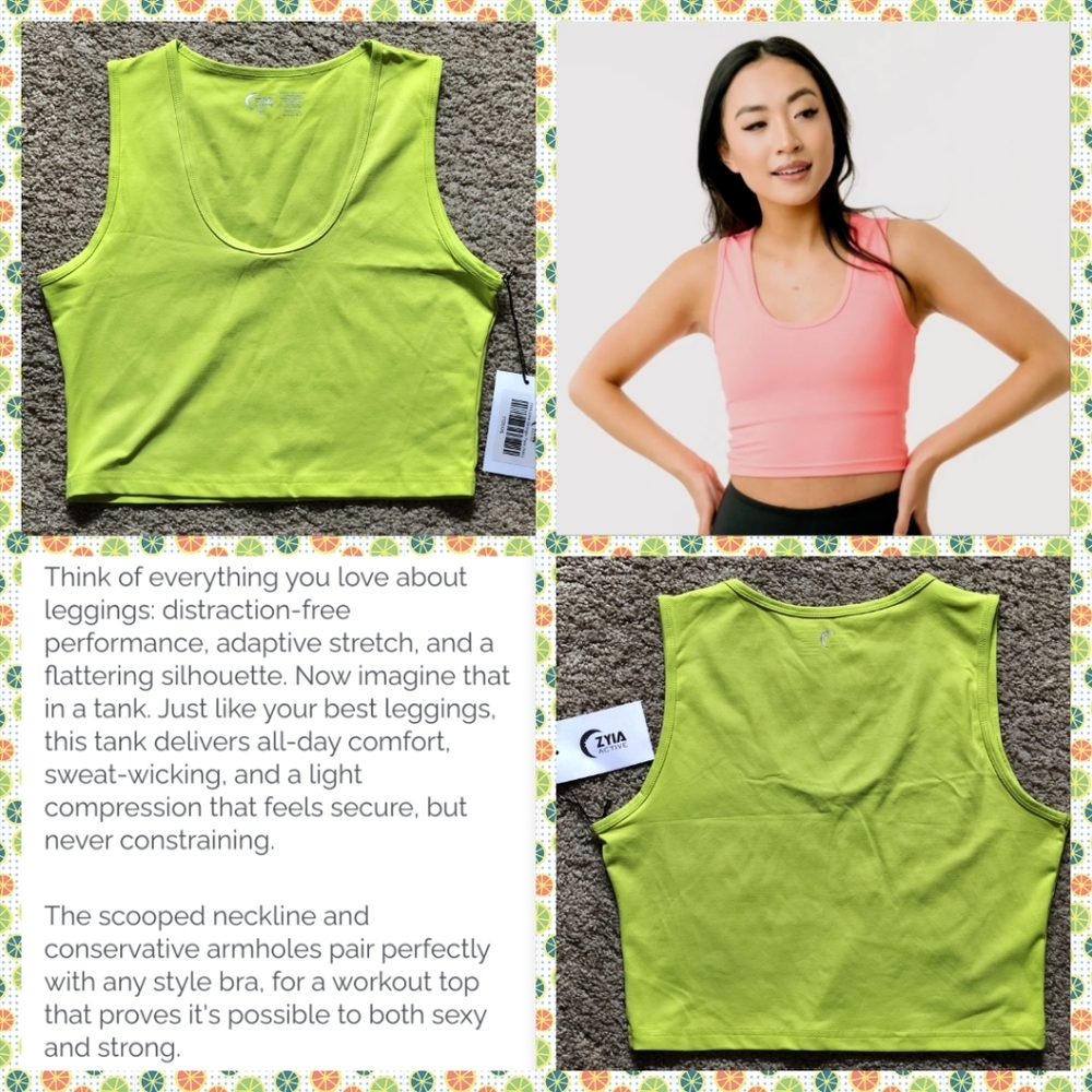 NWT Zyia Stronger tank Size XXL Color lime